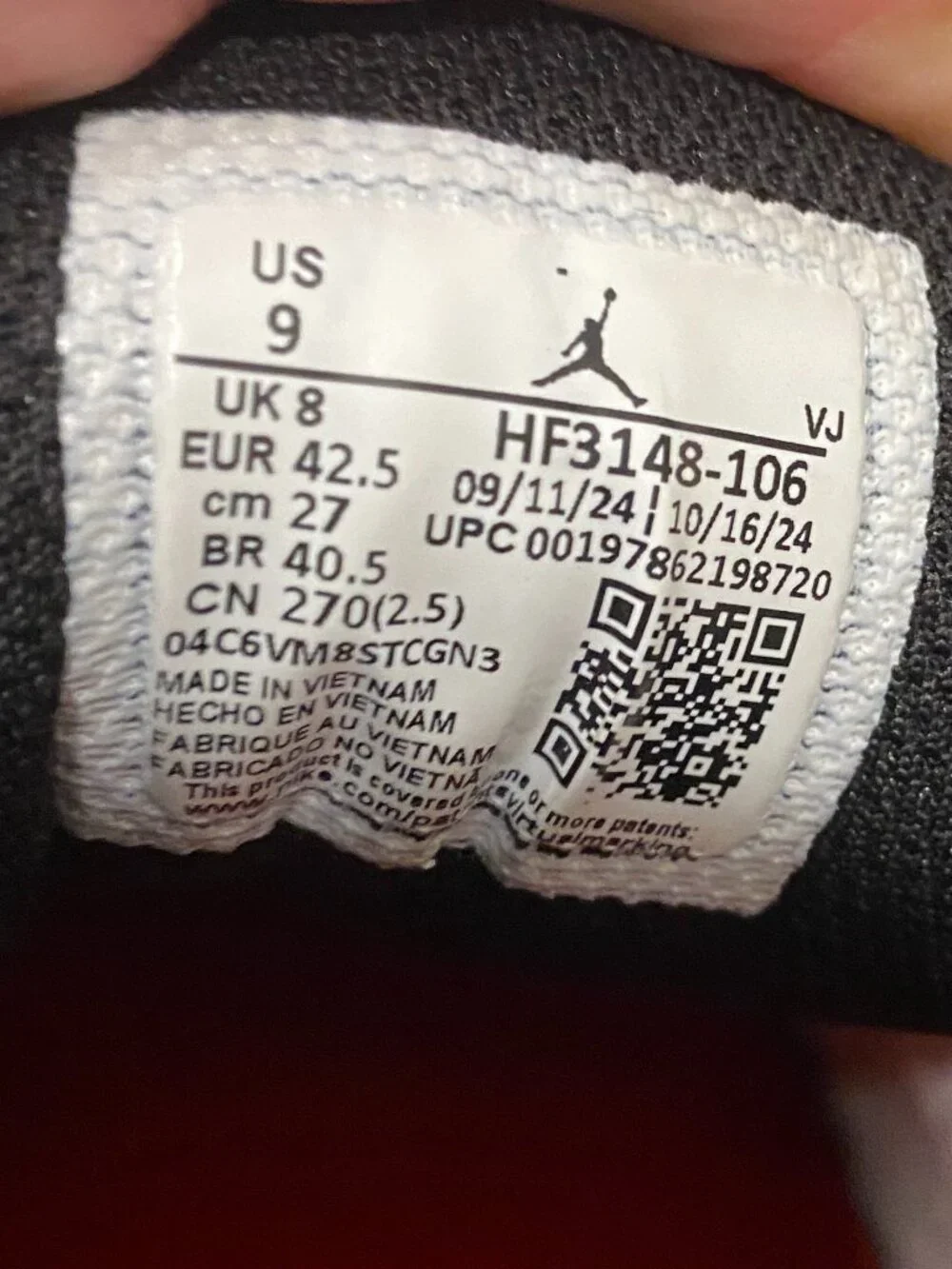 Air Jordan 1 Low SE Matte Silver Men’s 9